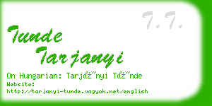 tunde tarjanyi business card